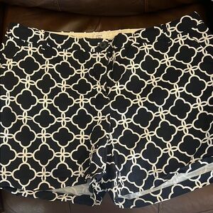 Stylish Navy and White Patterned Women's Shorts